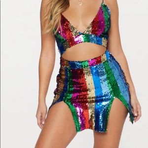 Pretty Little Thing Sequin Mini Party Dress
